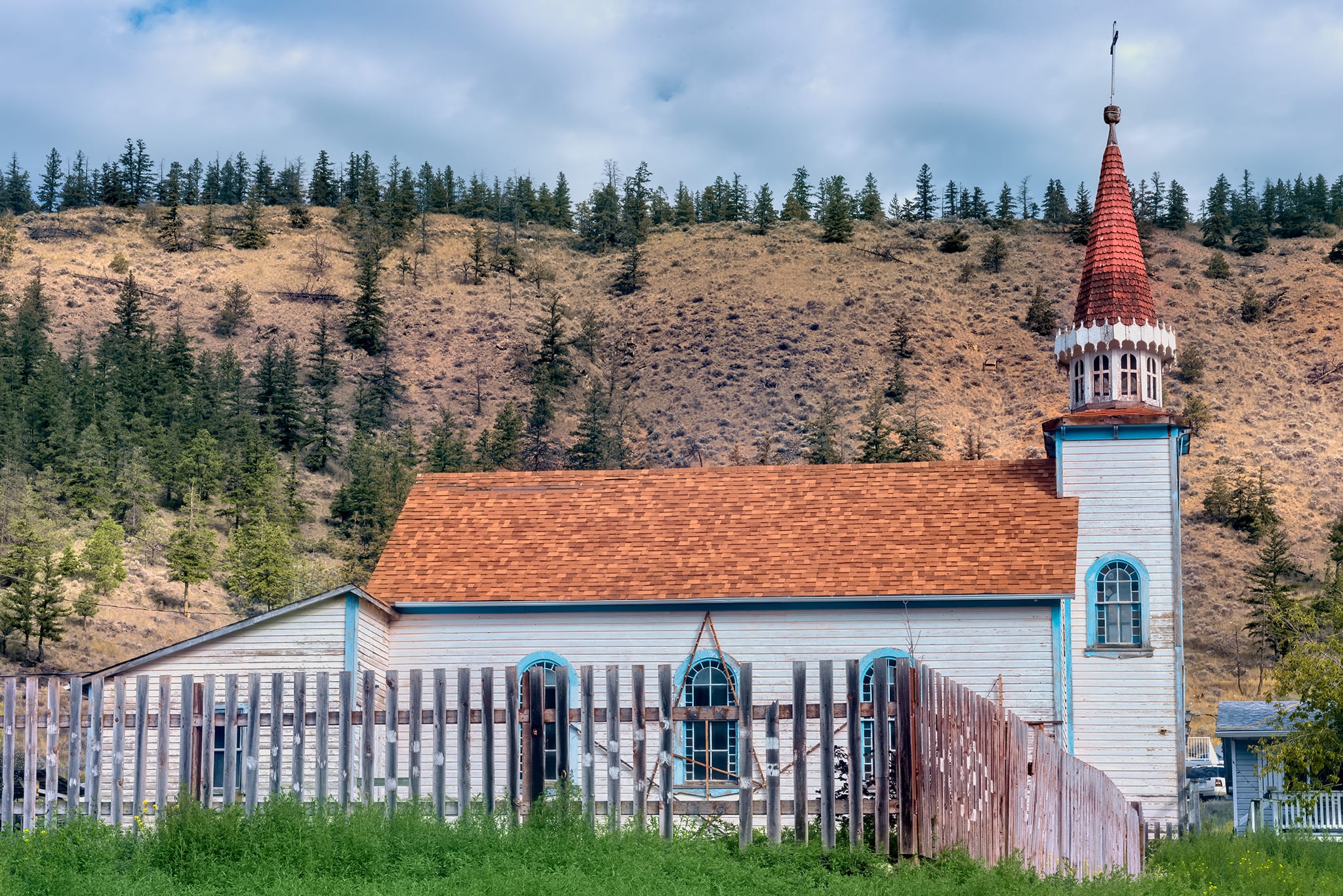 Holy Trinity Church at Pavilion, home to the Ts'kw'aylaxw First Nation, British Columbia, Canada.
